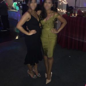 MIDI bandage dress, olive green, fashion nova.